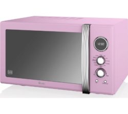 SWAN  SM22080PN Retro Microwave with Grill - Pink
